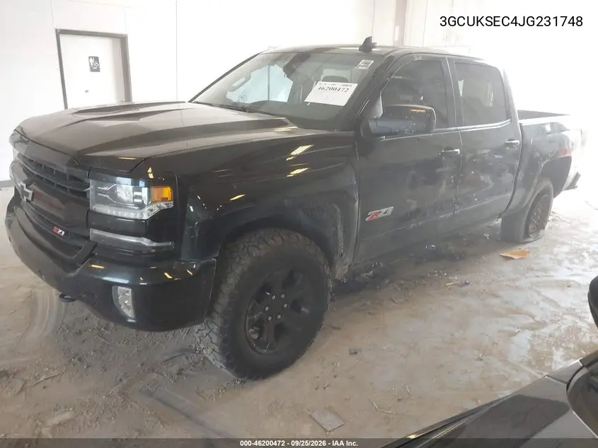 2018 CHEVROLET SILVERADO VIN 3GCUKSEC4JG231748 — фото 2
