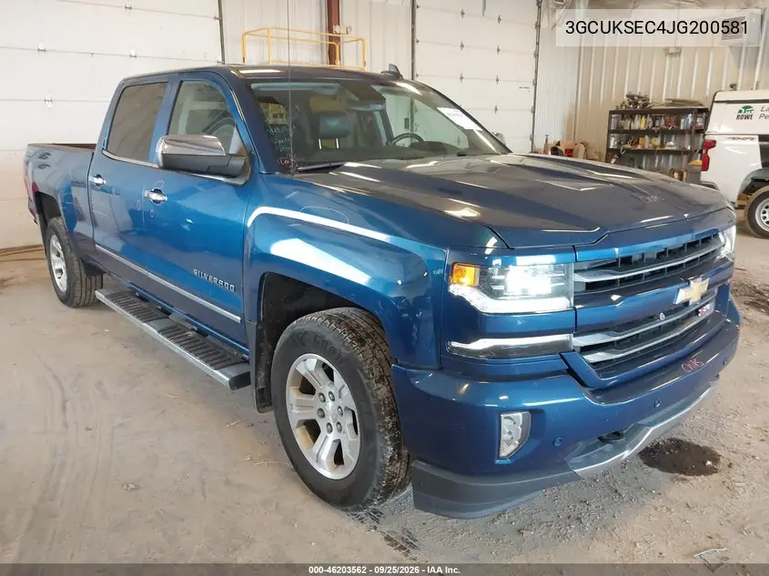 CHEVROLET SILVERADO 2018, VIN 3GCUKSEC4JG200581