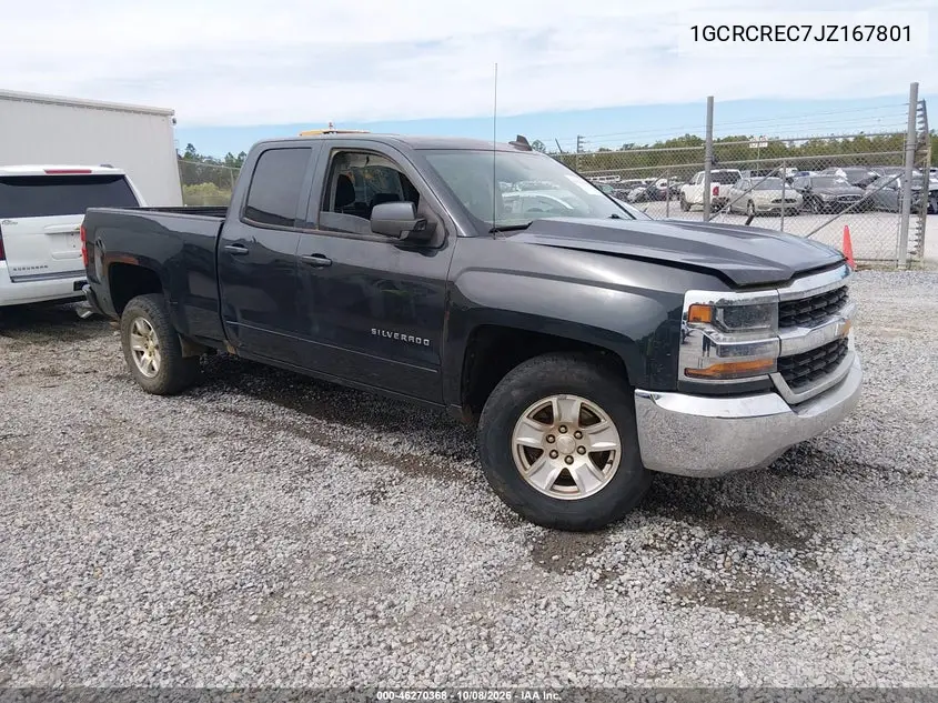 CHEVROLET SILVERADO 2018, VIN 1GCRCREC7JZ167801