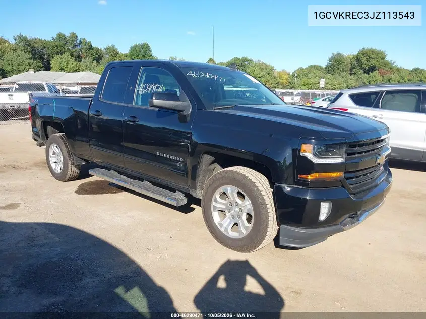 CHEVROLET SILVERADO 2018, VIN 1GCVKREC3JZ113543