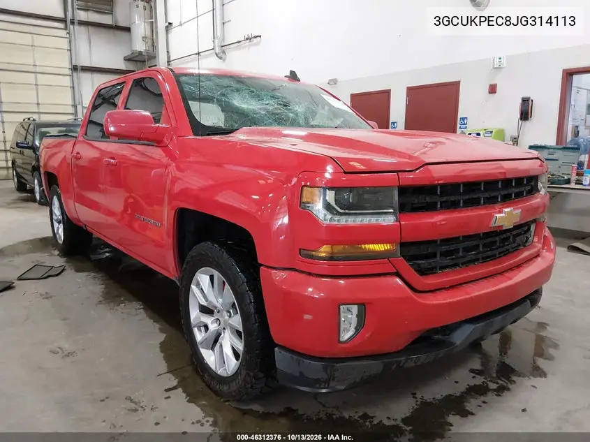 CHEVROLET SILVERADO 2018, VIN 3GCUKPEC8JG314113