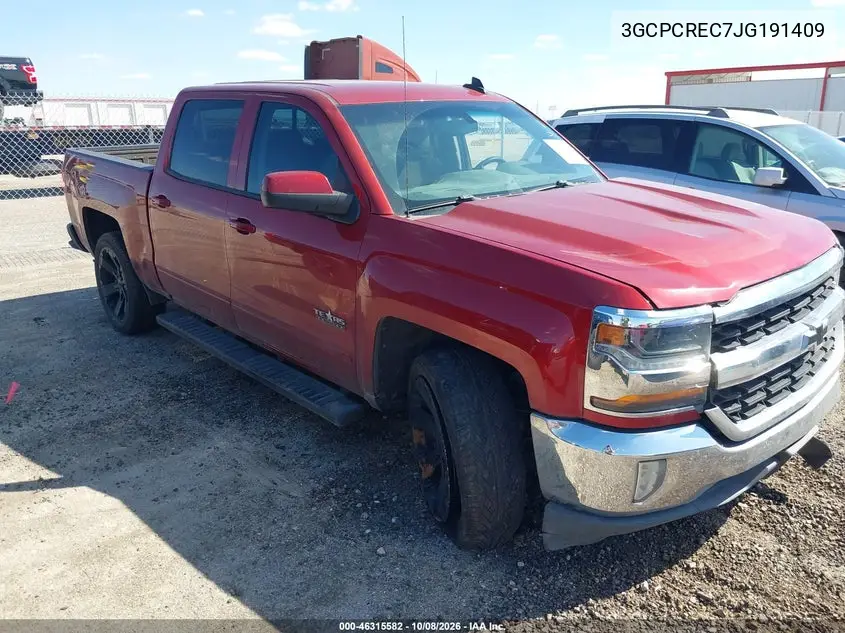 CHEVROLET SILVERADO 2018, VIN 3GCPCREC7JG191409