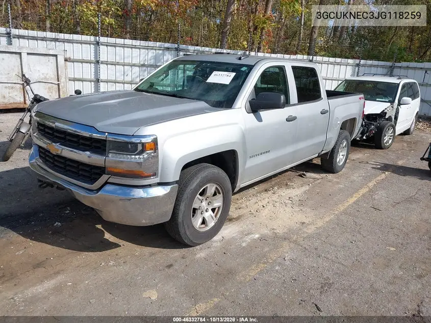 2018 CHEVROLET SILVERADO VIN 3GCUKNEC3JG118259 — фото 2