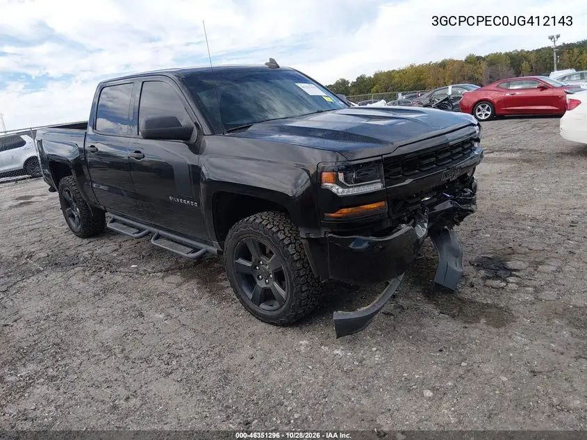 CHEVROLET SILVERADO 2018, VIN 3GCPCPEC0JG412143