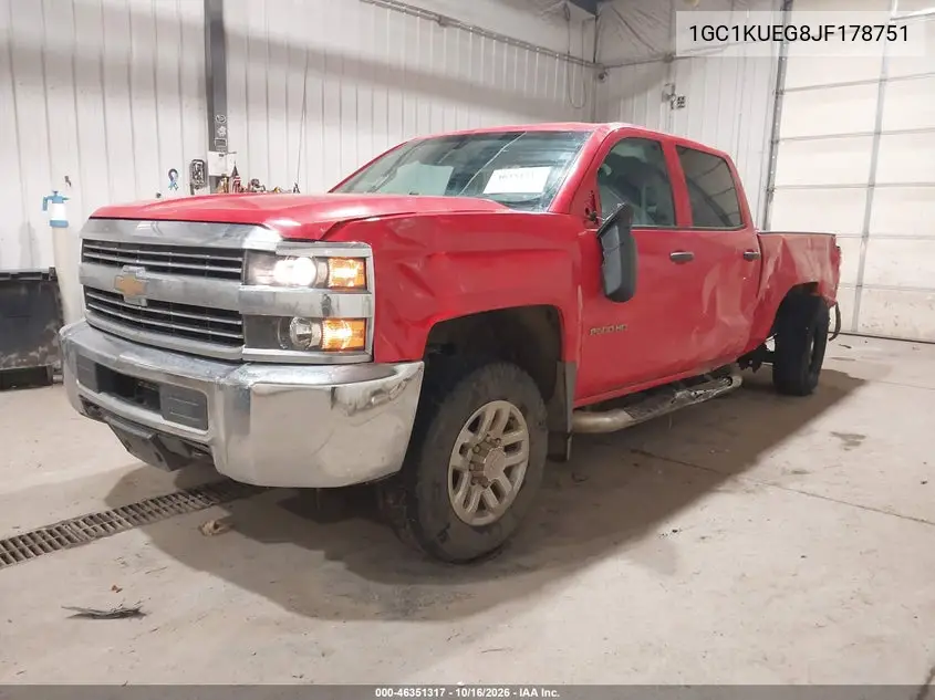 2018 CHEVROLET SILVERADO VIN 1GC1KUEG8JF178751 — фото 2