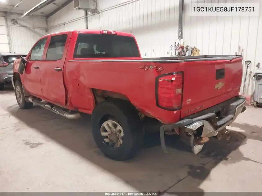 2018 CHEVROLET SILVERADO VIN 1GC1KUEG8JF178751 — фото 3