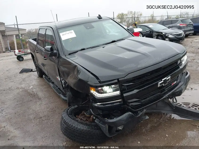 CHEVROLET SILVERADO 2018, VIN 3GCUKSEC2JG420995