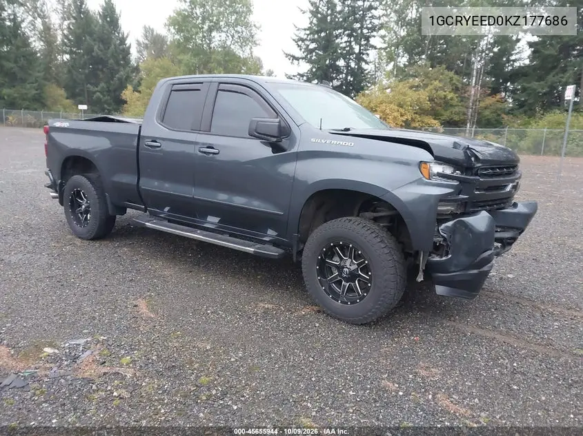 CHEVROLET SILVERADO 2019, VIN 1GCRYEED0KZ177686