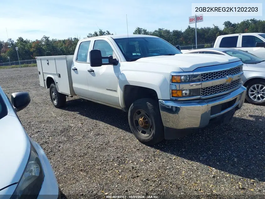 CHEVROLET SILVERADO 2019, VIN 2GB2KREG2K1202203