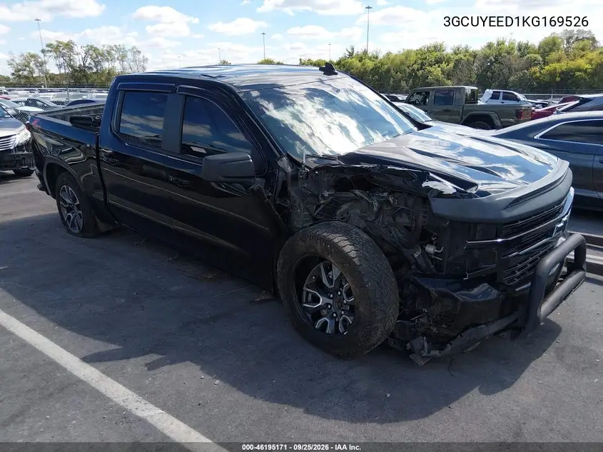 CHEVROLET SILVERADO 2019, VIN 3GCUYEED1KG169526