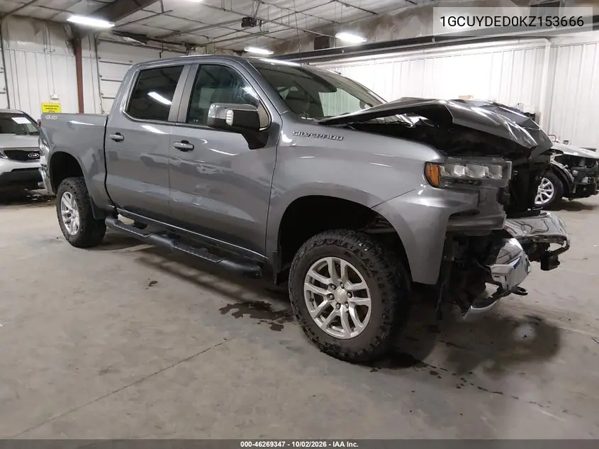 CHEVROLET SILVERADO 2019, VIN 1GCUYDED0KZ153666
