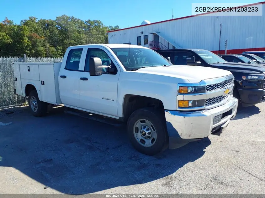 CHEVROLET SILVERADO 2019, VIN 2GB2KREG5K1203233