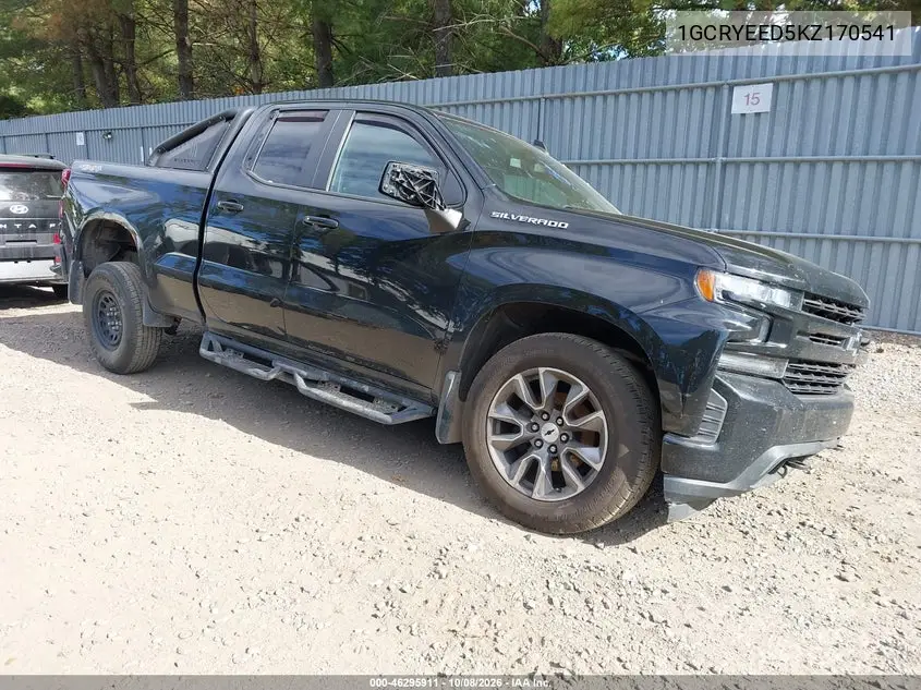CHEVROLET SILVERADO 2019, VIN 1GCRYEED5KZ170541