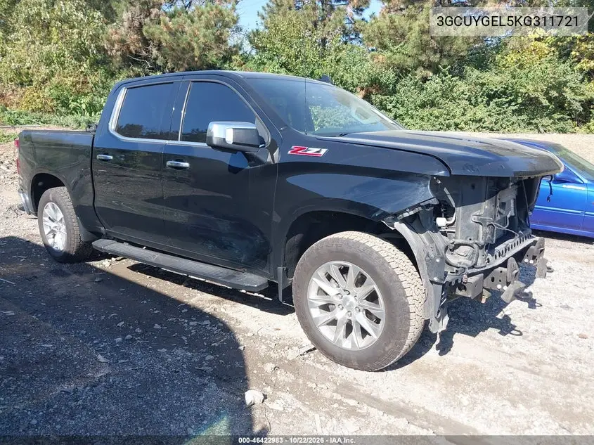 CHEVROLET SILVERADO 2019, VIN 3GCUYGEL5KG311721