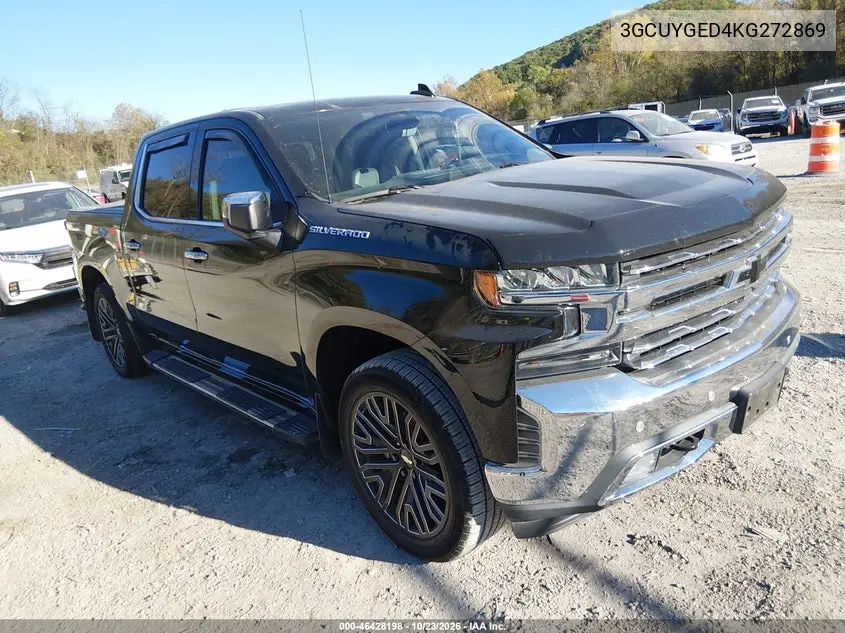 CHEVROLET SILVERADO 2019, VIN 3GCUYGED4KG272869