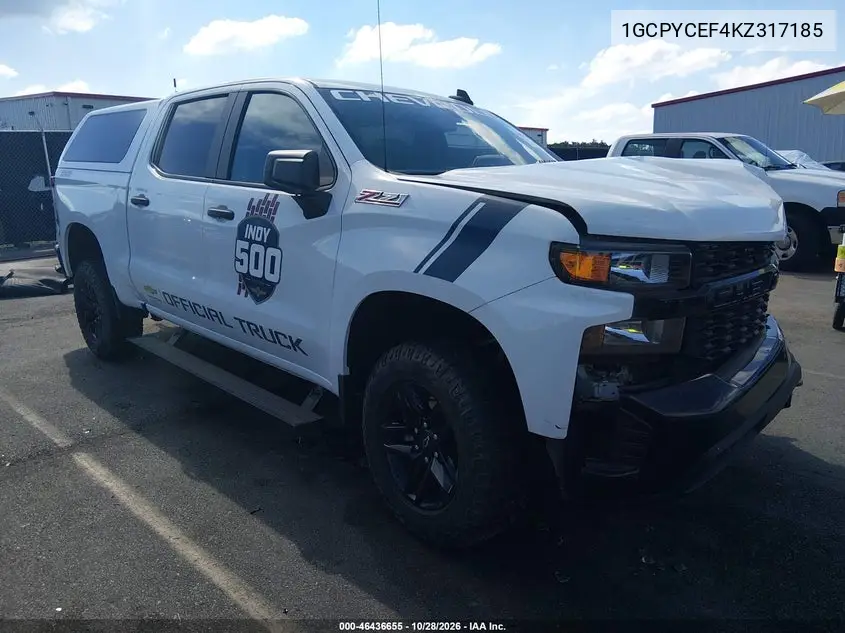 CHEVROLET SILVERADO 2019, VIN 1GCPYCEF4KZ317185