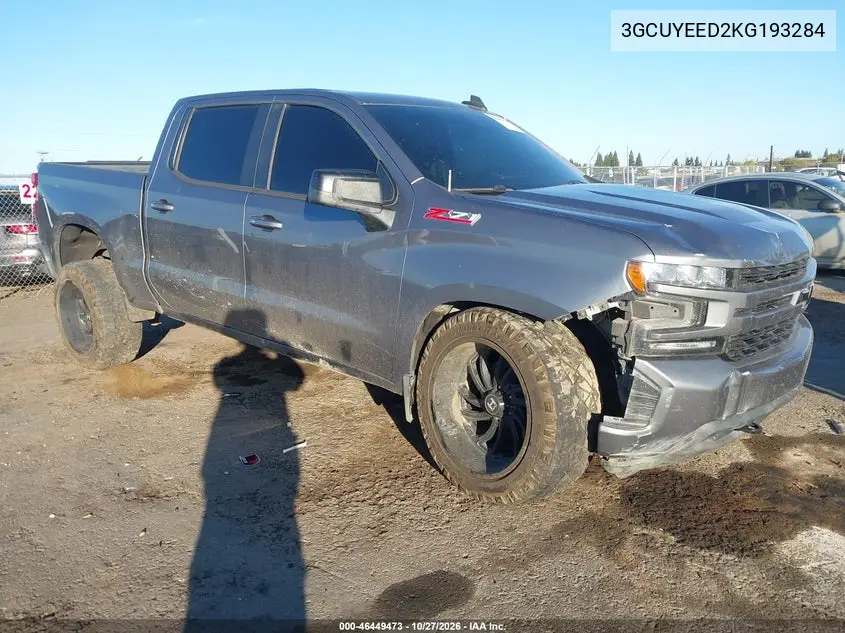 CHEVROLET SILVERADO 2019, VIN 3GCUYEED2KG193284