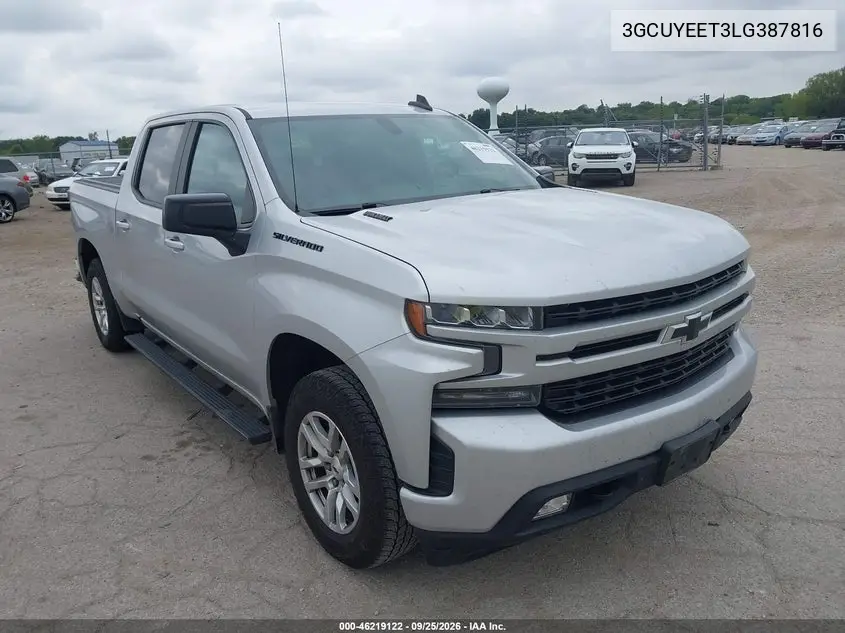 CHEVROLET SILVERADO 2020, VIN 3GCUYEET3LG387816