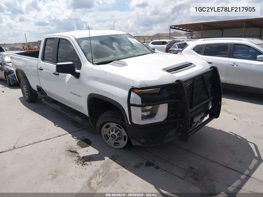 CHEVROLET SILVERADO 2020, VIN 1GC2YLE78LF217905