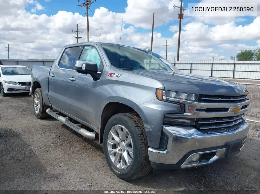 CHEVROLET SILVERADO 2020, VIN 1GCUYGED3LZ250590