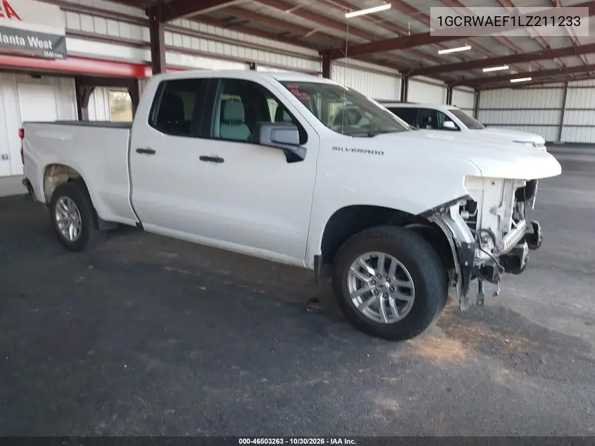 CHEVROLET SILVERADO 2020, VIN 1GCRWAEF1LZ211233