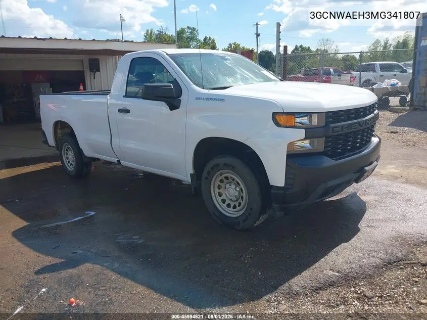 CHEVROLET SILVERADO 2021, VIN 3GCNWAEH3MG341807