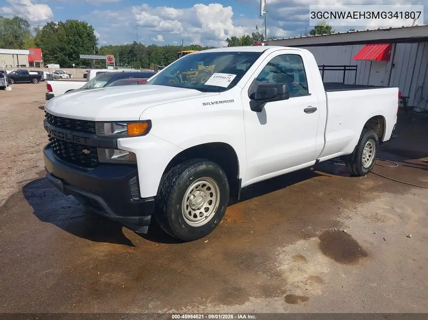 2021 CHEVROLET SILVERADO VIN 3GCNWAEH3MG341807 — фото 2