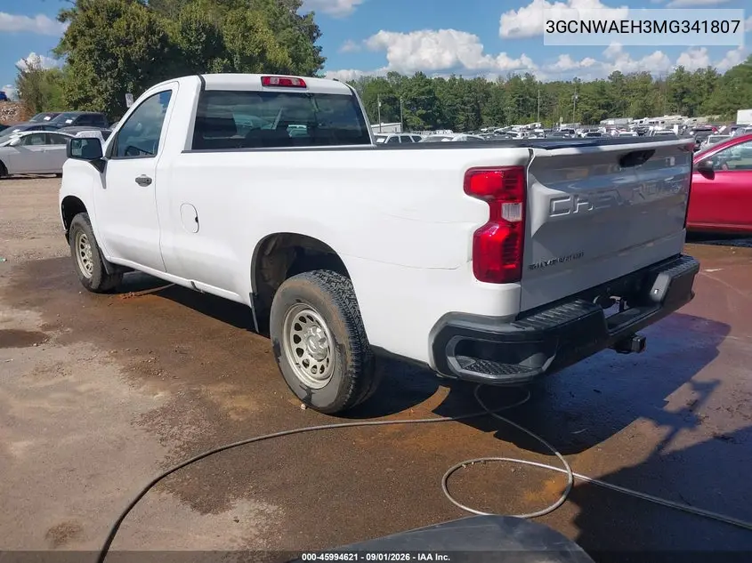 2021 CHEVROLET SILVERADO VIN 3GCNWAEH3MG341807 — фото 3