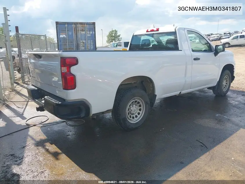 2021 CHEVROLET SILVERADO VIN 3GCNWAEH3MG341807 — фото 4