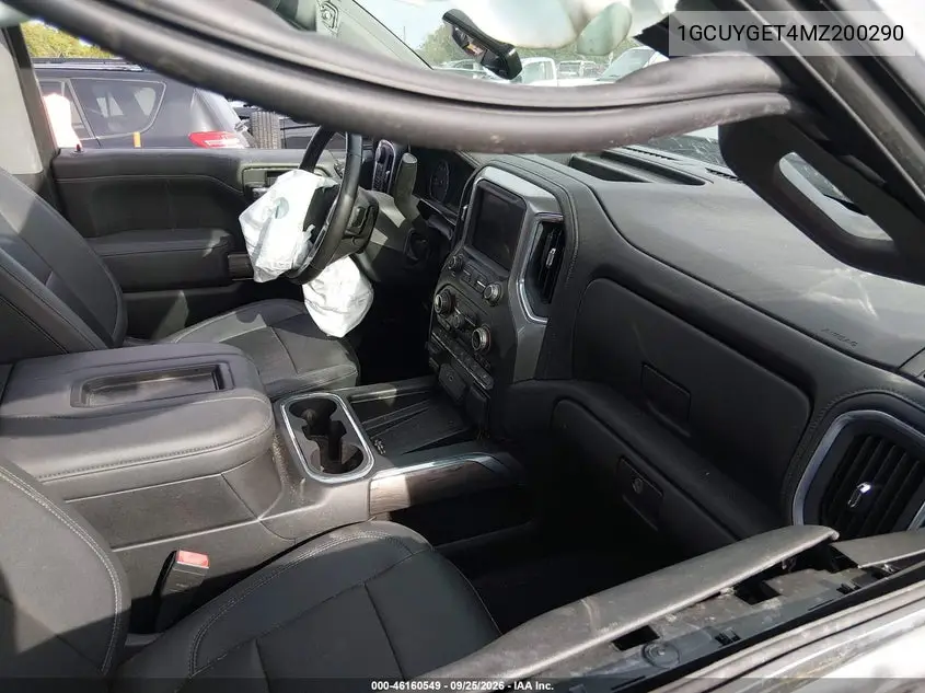 2021 CHEVROLET SILVERADO VIN 1GCUYGET4MZ200290 — фото 5