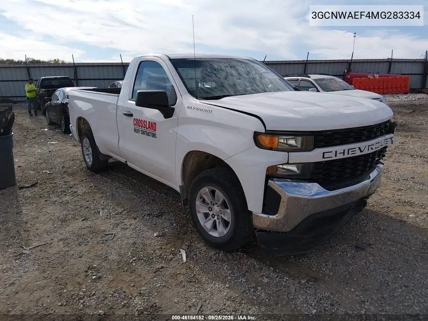 CHEVROLET SILVERADO 2021, VIN 3GCNWAEF4MG283334