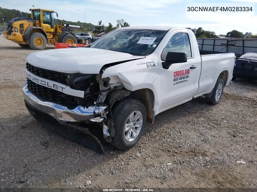 2021 CHEVROLET SILVERADO VIN 3GCNWAEF4MG283334 — фото 2