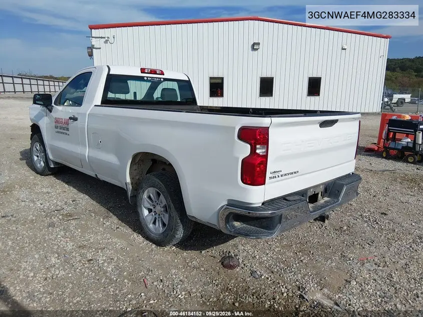 2021 CHEVROLET SILVERADO VIN 3GCNWAEF4MG283334 — фото 3