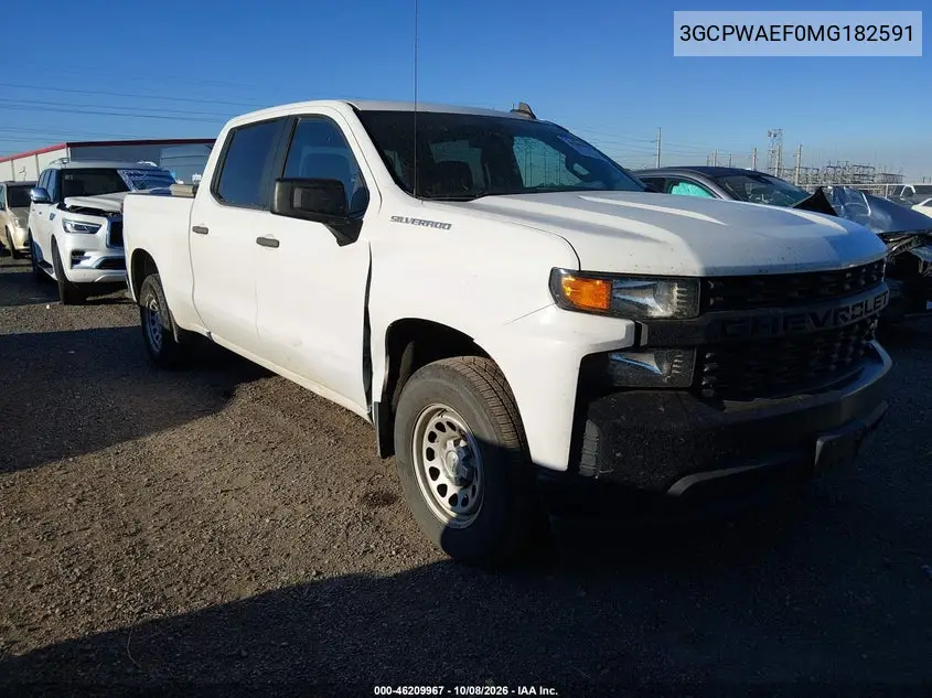 CHEVROLET SILVERADO 2021, VIN 3GCPWAEF0MG182591