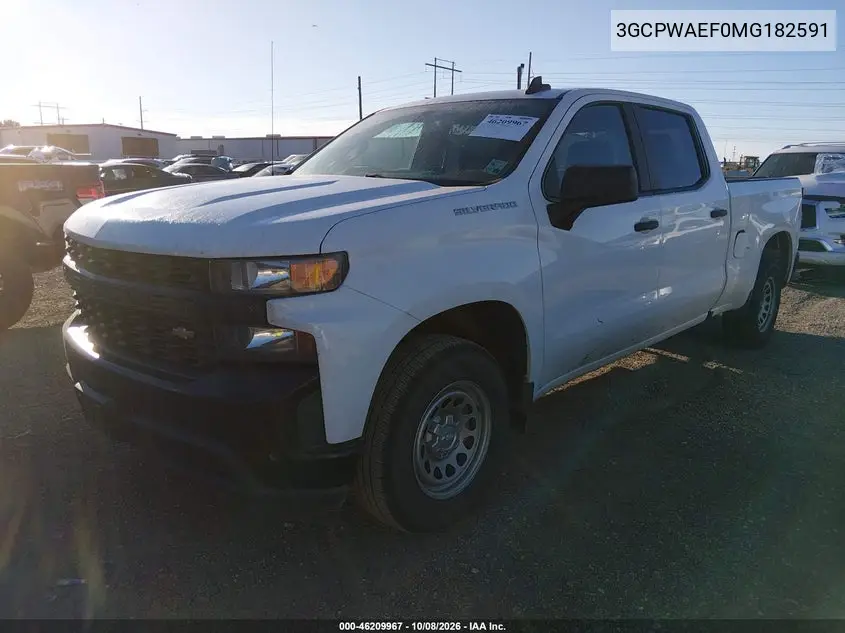 2021 CHEVROLET SILVERADO VIN 3GCPWAEF0MG182591 — фото 2