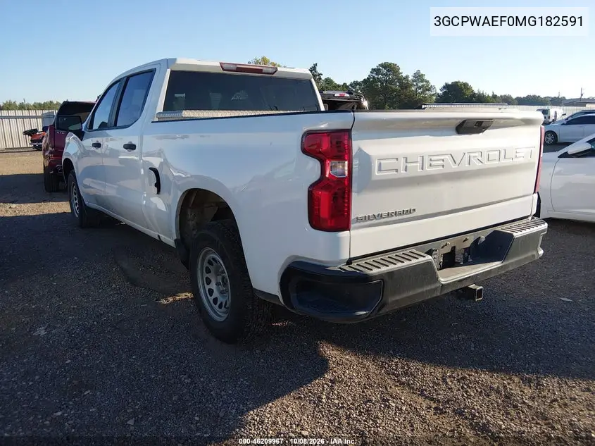 2021 CHEVROLET SILVERADO VIN 3GCPWAEF0MG182591 — фото 3