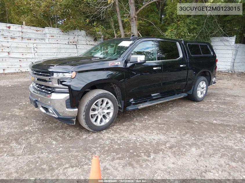 2021 CHEVROLET SILVERADO VIN 3GCUYGET2MG123015 — фото 2