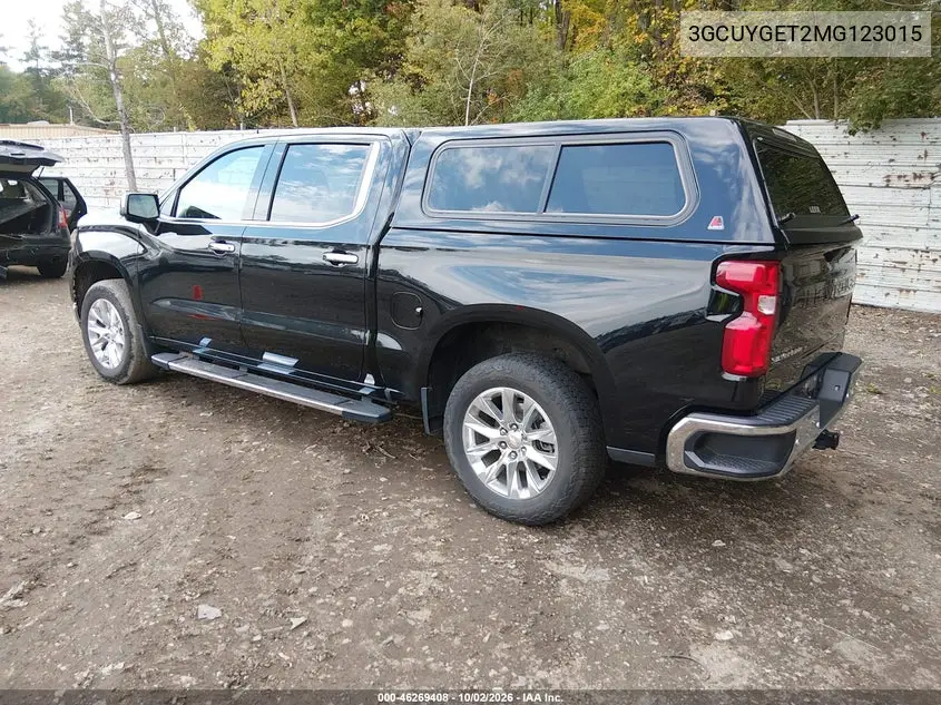 2021 CHEVROLET SILVERADO VIN 3GCUYGET2MG123015 — фото 3