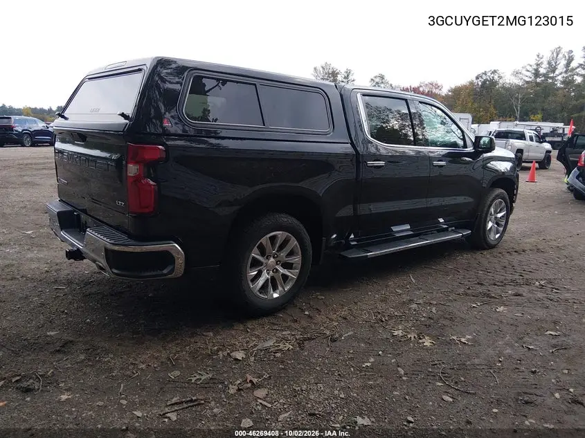 2021 CHEVROLET SILVERADO VIN 3GCUYGET2MG123015 — фото 4