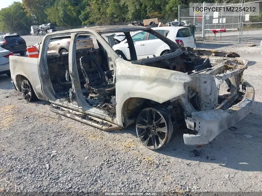 CHEVROLET SILVERADO 2021, VIN 1GCPYCEF1MZ254212