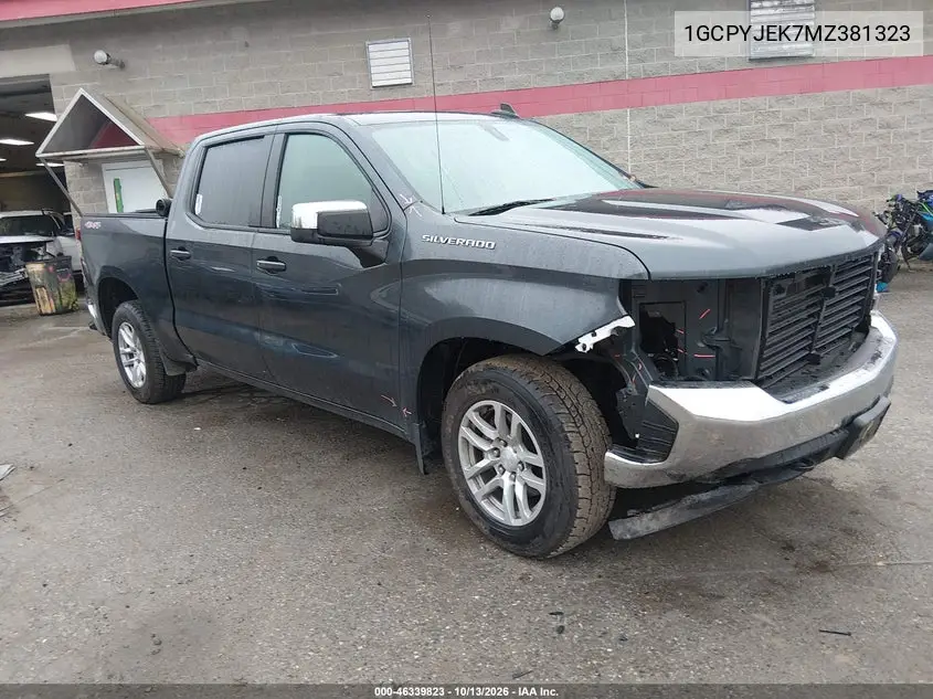 CHEVROLET SILVERADO 2021, VIN 1GCPYJEK7MZ381323
