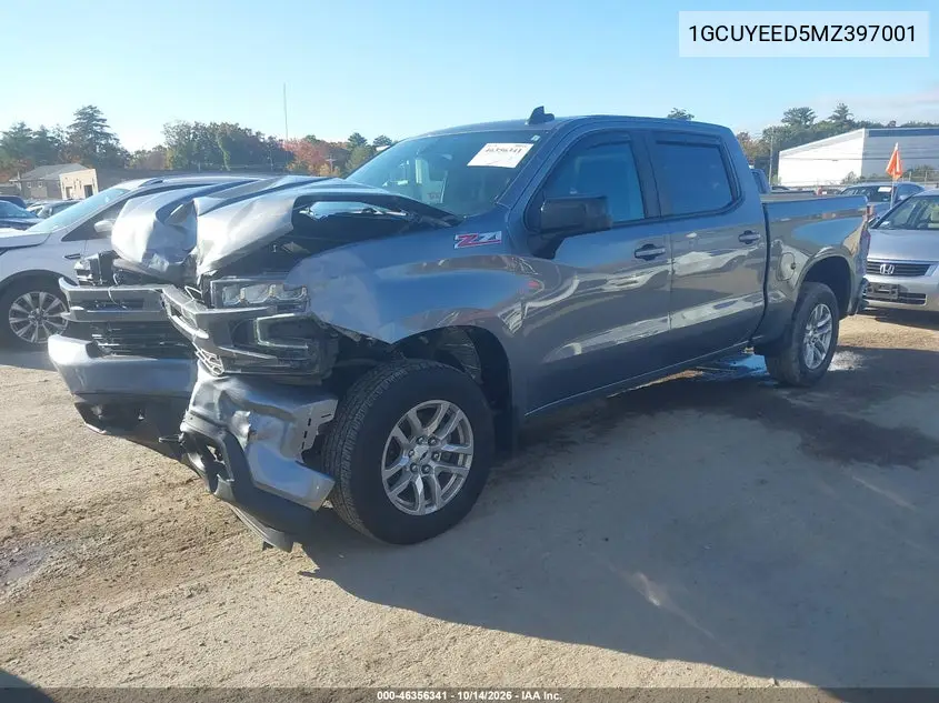 2021 CHEVROLET SILVERADO VIN 1GCUYEED5MZ397001 — фото 2