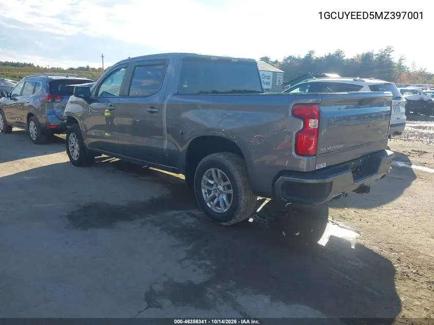 2021 CHEVROLET SILVERADO VIN 1GCUYEED5MZ397001 — фото 3