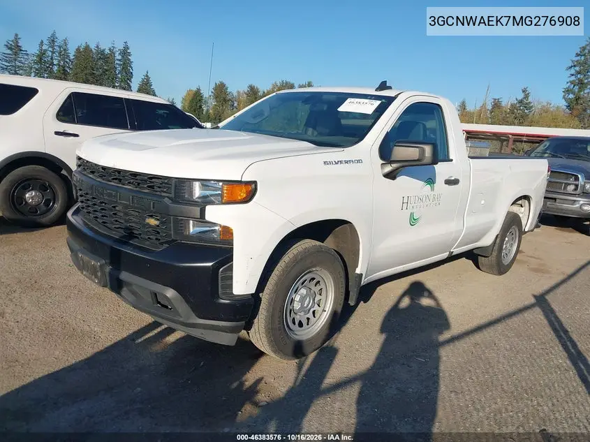 2021 CHEVROLET SILVERADO VIN 3GCNWAEK7MG276908 — фото 2
