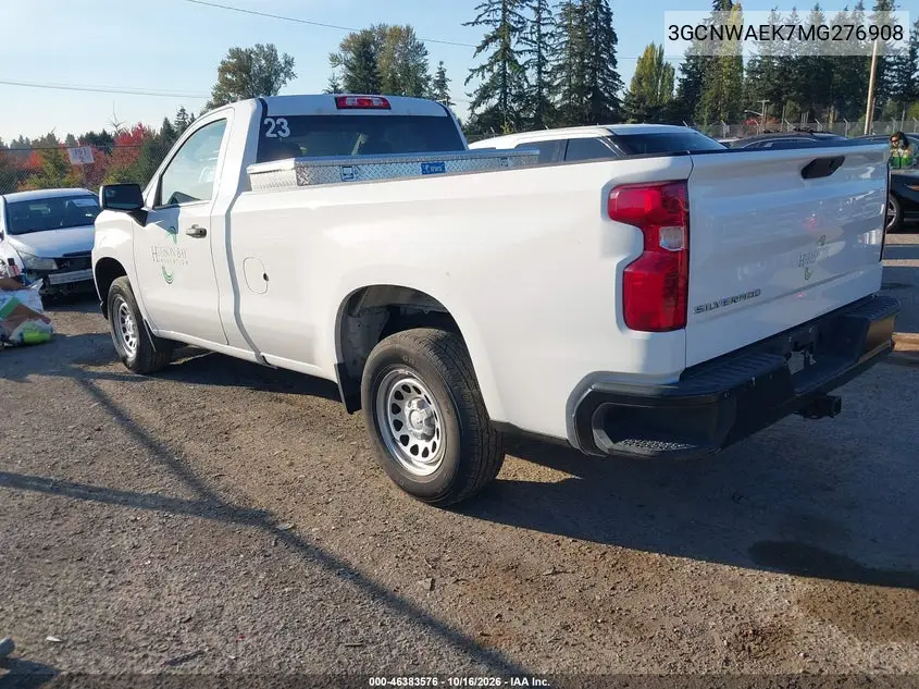 2021 CHEVROLET SILVERADO VIN 3GCNWAEK7MG276908 — фото 3