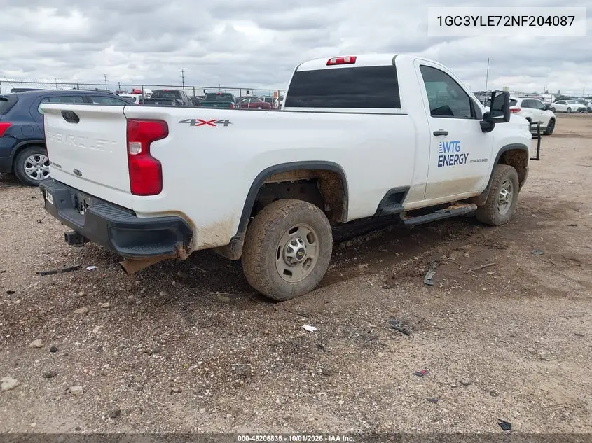 2022 CHEVROLET SILVERADO VIN 1GC3YLE72NF204087 — фото 4