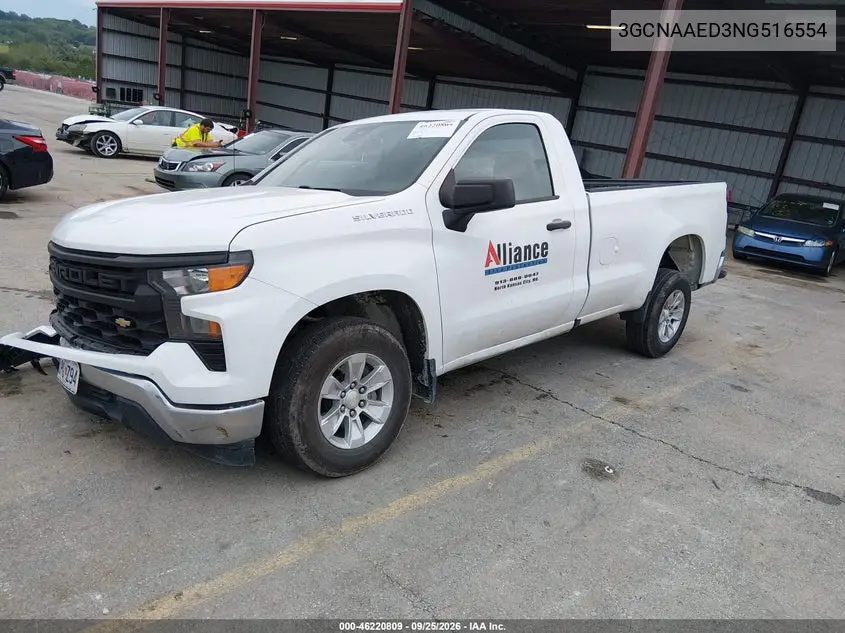 2022 CHEVROLET SILVERADO VIN 3GCNAAED3NG516554 — фото 2