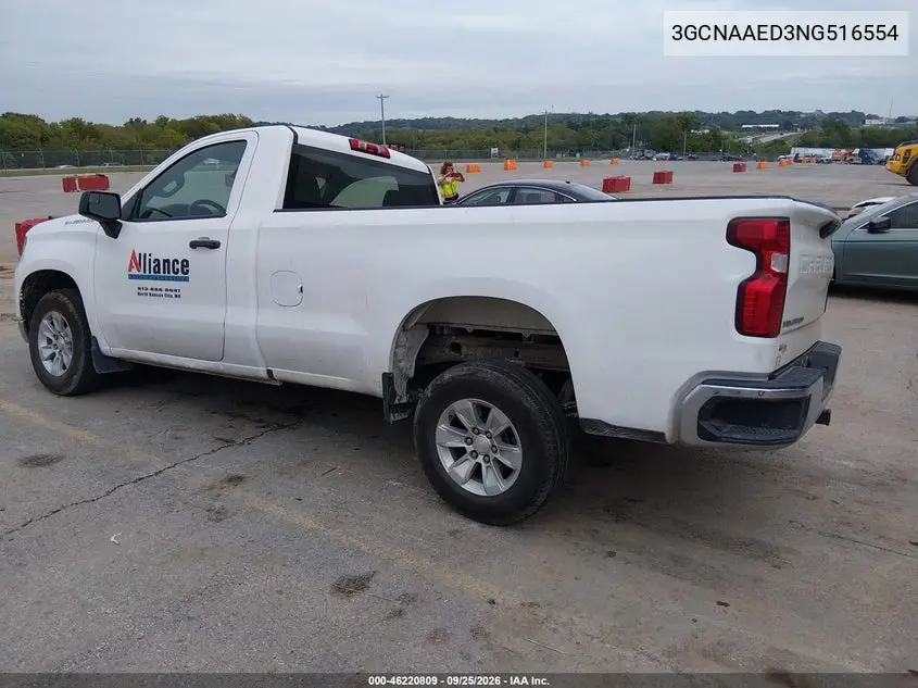 2022 CHEVROLET SILVERADO VIN 3GCNAAED3NG516554 — фото 3