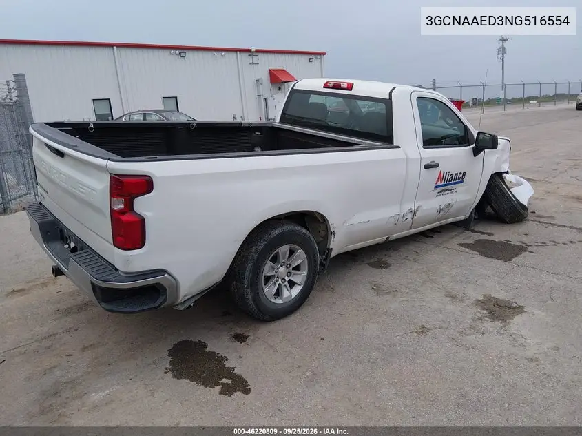 2022 CHEVROLET SILVERADO VIN 3GCNAAED3NG516554 — фото 4