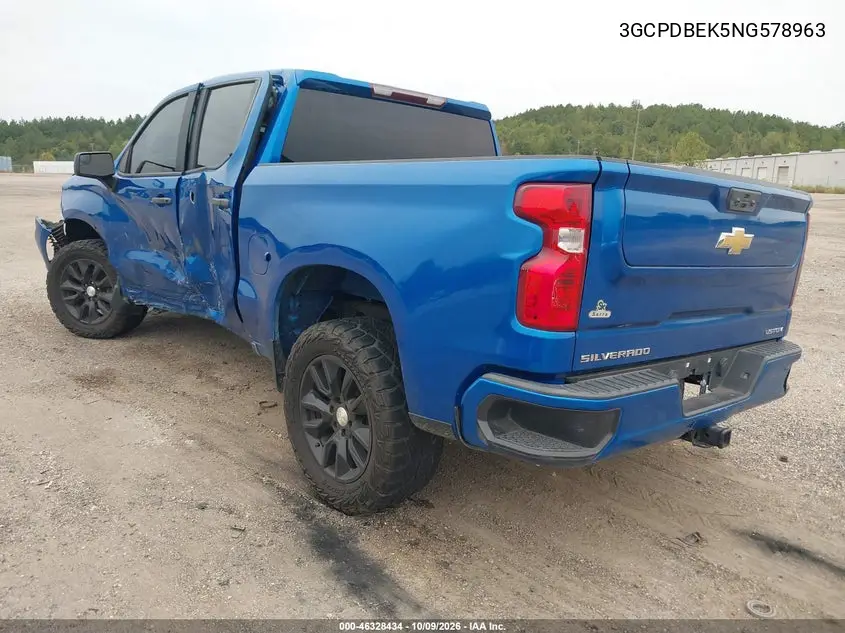 2022 CHEVROLET SILVERADO VIN 3GCPDBEK5NG578963 — фото 3